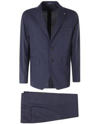 Tagliatore - Single-Breasted Notched-Lapels Suit - Lyst