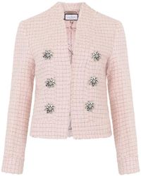 Philipp Plein - Veste En Tweed À Ornements En Perles - Lyst