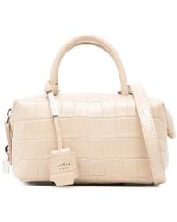 Max Mara - Mxaholdalls Top-Handle Croco-Effect Mini Bag - Lyst