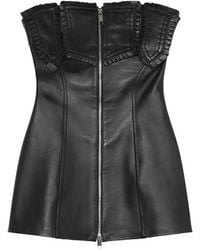 Blumarine - Nappa Bustier Dress With Ruching - Lyst