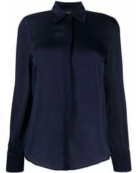 Carine Gilson - Long-Sleeve Silk Shirt - Lyst