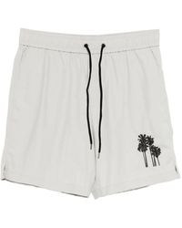 James Perse - Palm-Embroidered Deck Shorts - Lyst