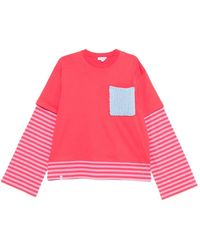 Charles Jeffrey - Striped-Sleeve T-Shirt - Lyst