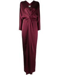 Michelle Mason - Twist-Detail Silk Gown - Lyst