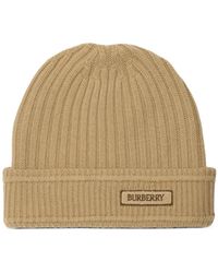 Burberry - Beanie Mit Logo-Patch - Lyst