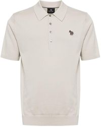 PS by Paul Smith - Zebra-appliquéd Cotton Polo Shirt - Lyst