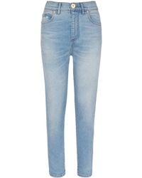 Balmain - High-Rise Slim-Cut Jeans - Lyst