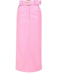 ROWEN ROSE - Jupe À Taille Ceinturée - Lyst