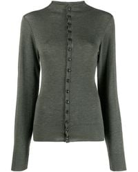 Lemaire - High-neck Wool Cardigan - Lyst