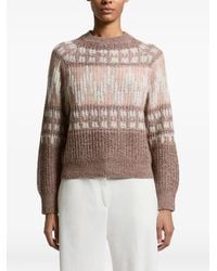 Peserico - Fair Isle-Knit Raglan-Sleeve Sweater - Lyst