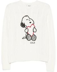 MC2 Saint Barth - X Peanuts New Queen Cable-Knit Snoopy Sweater - Lyst