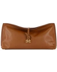 Elisabetta Franchi - Boulevard Leather Clutch Bag - Lyst
