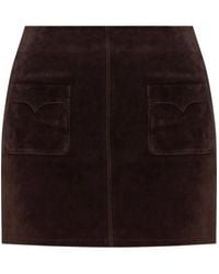 Zadig & Voltaire - Jaime Suede Leather Skirt - Lyst