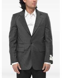 Off-White c/o Virgil Abloh - Single-Breasted Logo-Patch Blazer - Lyst