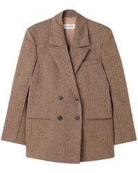 Rohe - Herringbone Double-Breasted Blazer - Lyst