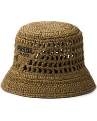 Prada - Woven Bucket Hat - Lyst