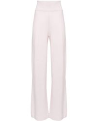 Allude - Knitted Straight-leg Trousers - Lyst
