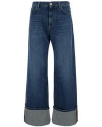 Pinko - Vaqueros Love Birds Con Dobladillo Vuelto - Lyst