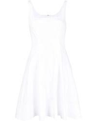 staud claretta backless pleated rib-knit dress STAUD, Claretta Dress in Sunburst, Size Medium main image 1