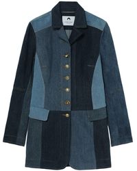 Marine Serre - Robe courte en jean à design patchwork - Lyst