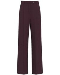 Marella - Pressed-Crease Straight-Leg Trousers - Lyst