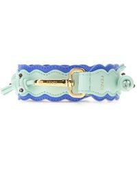 Fendi - Strap You Scalloped Leather Shoulder Strap - Lyst