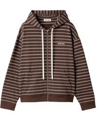 Miu Miu - Sweatshirtjacke Mit Kapuze - Lyst