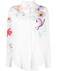 Forte Forte - Floral-embroidered Cotton Shirt - Lyst