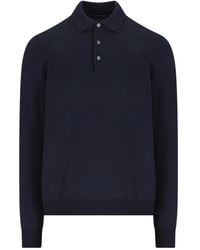 Tagliatore - Poloshirt Met Lange Mouwen - Lyst