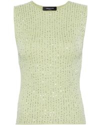 Fabiana Filippi - Ribbed-knit Cotton Top - Lyst