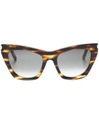 Saint Laurent - Logo-Engraved Cat-Eye Sunglasses - Lyst