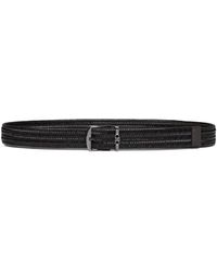 Ferragamo - Gancini Woven Leather Belt - Lyst