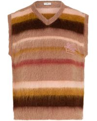 Etro - Logo-Embroidered Mohair-Blend Sleeveless Jumper - Lyst