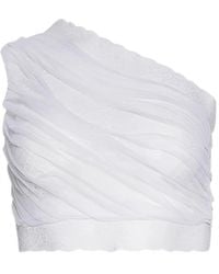 DI PETSA - Lace-Detail Crop Top - Lyst