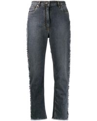 Etro Jeans Met Paisley Streep - Grijs