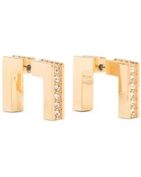 Elisabetta Franchi - Earrings With Rhinestones - Lyst