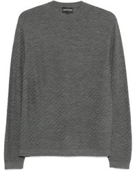 Emporio Armani - Wool Crewneck Sweater - Lyst