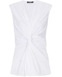 Balmain - Gedrapeerde Blouse - Lyst