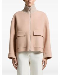 Peserico - Ribbed-Knit Panelled Jacket - Lyst