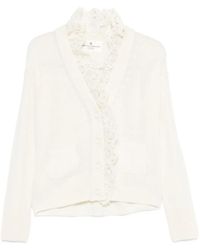 Ermanno Scervino - Lace-Trimmed Buttoned Cardigan - Lyst