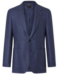 ZEGNA - Checked Blazer - Lyst