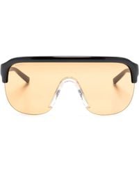 Gucci - Half-rim Shield-frame Sunglasses - Unisex - Acetate - Lyst