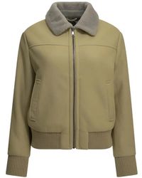 Semler - Shearling-Collar Zip-Up Leather Jacket - Lyst