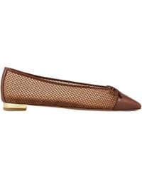 Aquazzura - Gioia Mesh-Panelled Bow Flats - Lyst