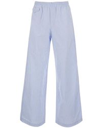 A.P.C. - Striped Wide-Leg Trousers - Lyst