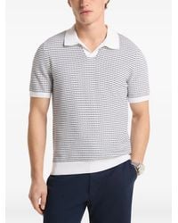 Michael Kors - Stripe-Pattern Polo Shirt - Lyst
