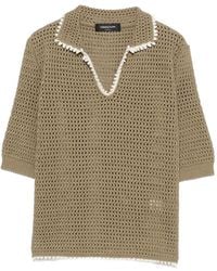 Fabiana Filippi - Crochet-Knit Short-Sleeve Sweater - Lyst