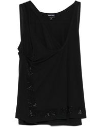 Giorgio Armani - Top Verfraaid Met Pailletten - Lyst