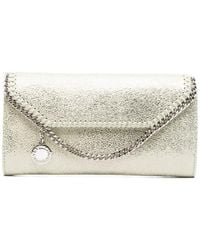 Stella McCartney - Falabella Logo-Charm Clutch Bag - Lyst