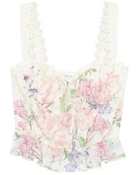 Charo Ruiz - Floral-Print Ruffled Top - Lyst